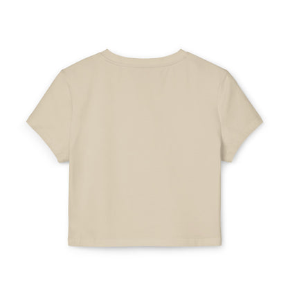 Women's Crop Tee — Distressed American Flag with Chinook Helicopter