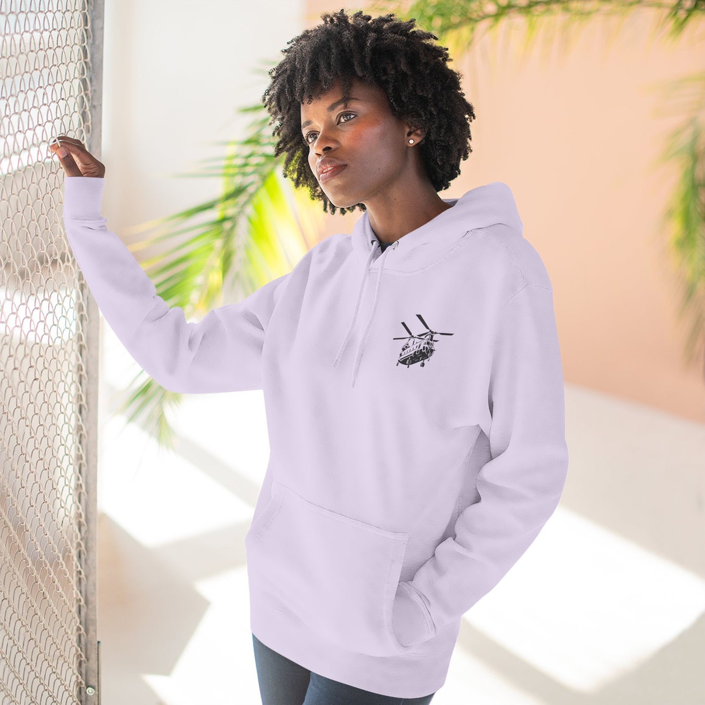Military Helicopter Hoodie — Tactical CH-47 Chinook Flag Design
