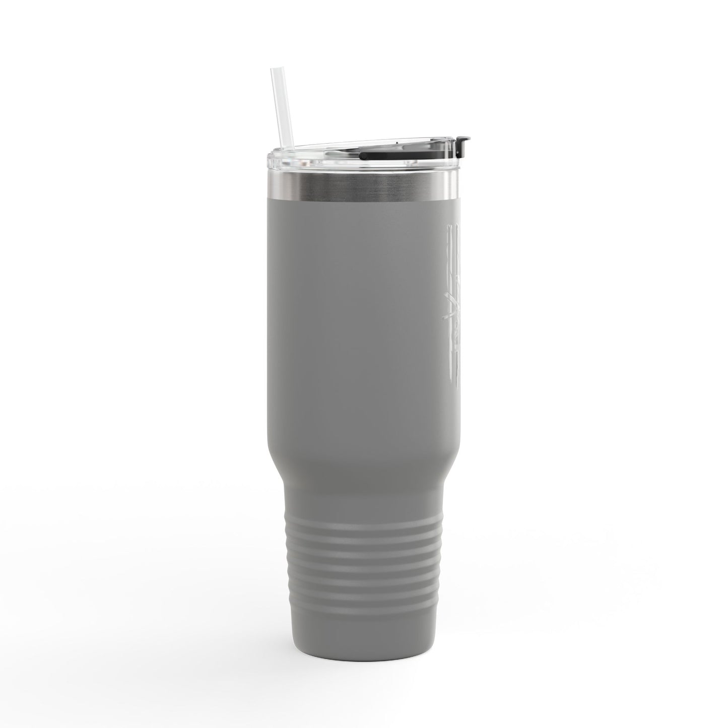 40oz Insulated Travel Mug — American Flag with Chinook Helicopter Graphic