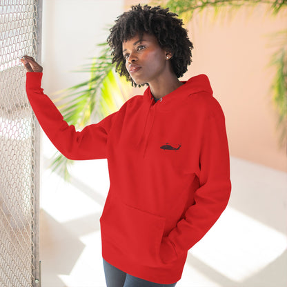 Helicopter Rescue Hoodie — Vintage American Flag Airlift Graphic
