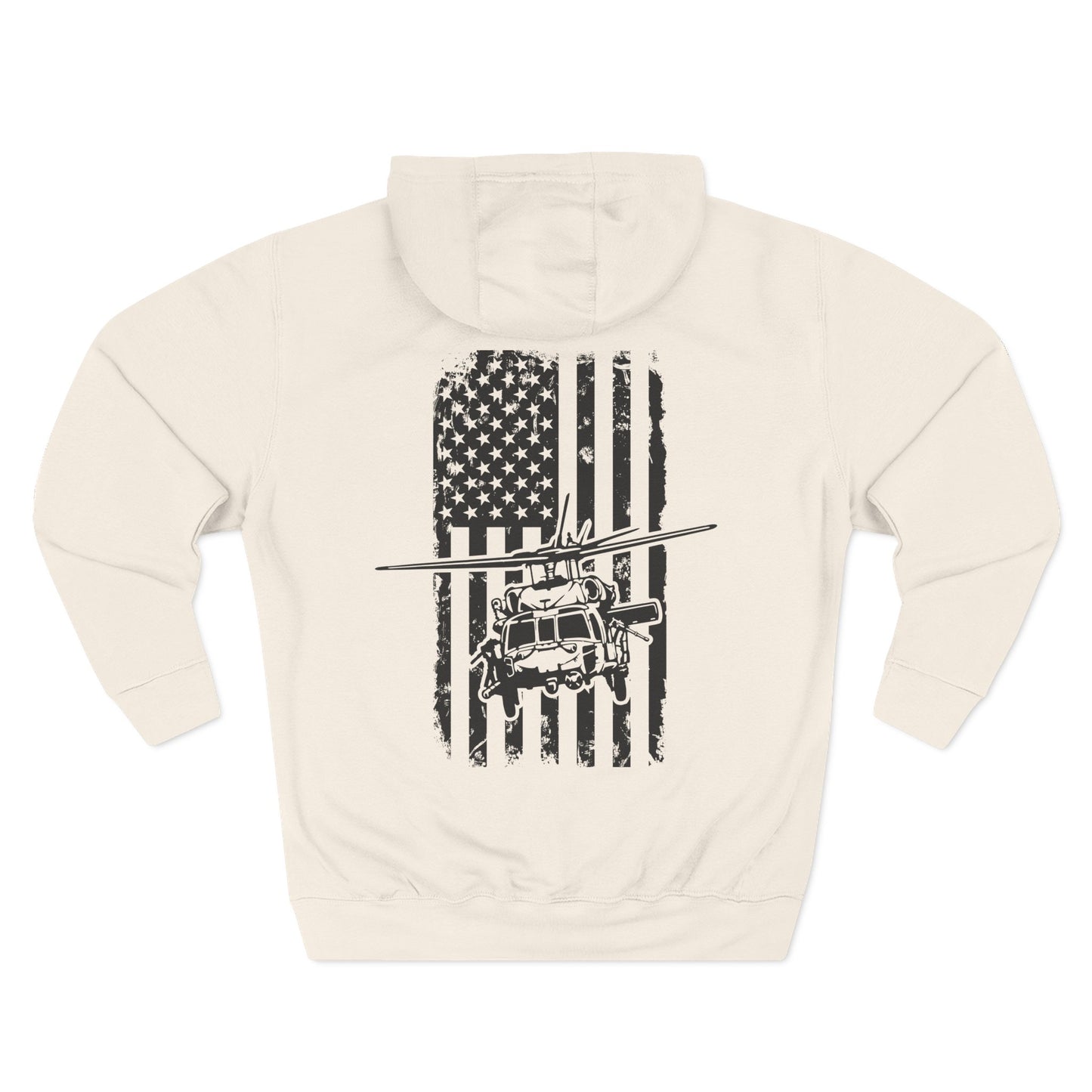 Helicopter Rescue Hoodie — Vintage American Flag Airlift Graphic
