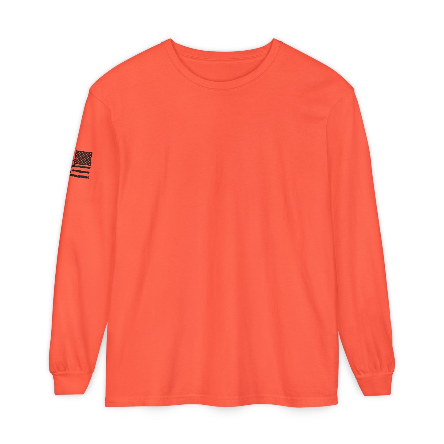 Chinook Helicopter American Flag Long Sleeve Tee