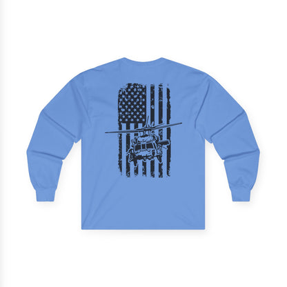 American Flag Blackhawk Long Sleeve Tee