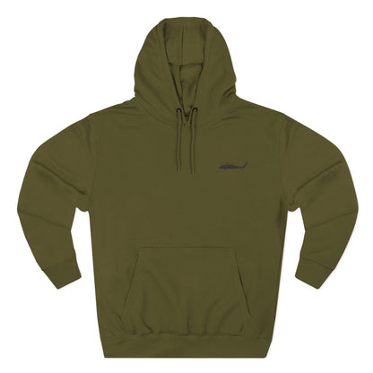 Helicopter Rescue Hoodie — Vintage American Flag Airlift Graphic