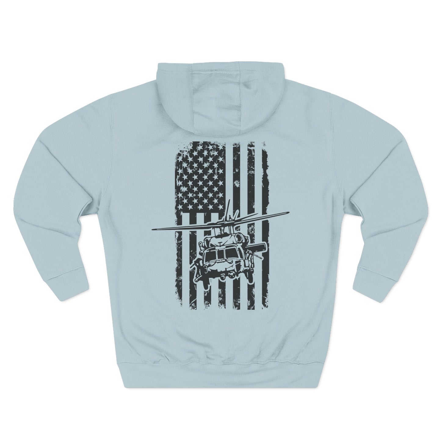 Helicopter Rescue Hoodie — Vintage American Flag Airlift Graphic