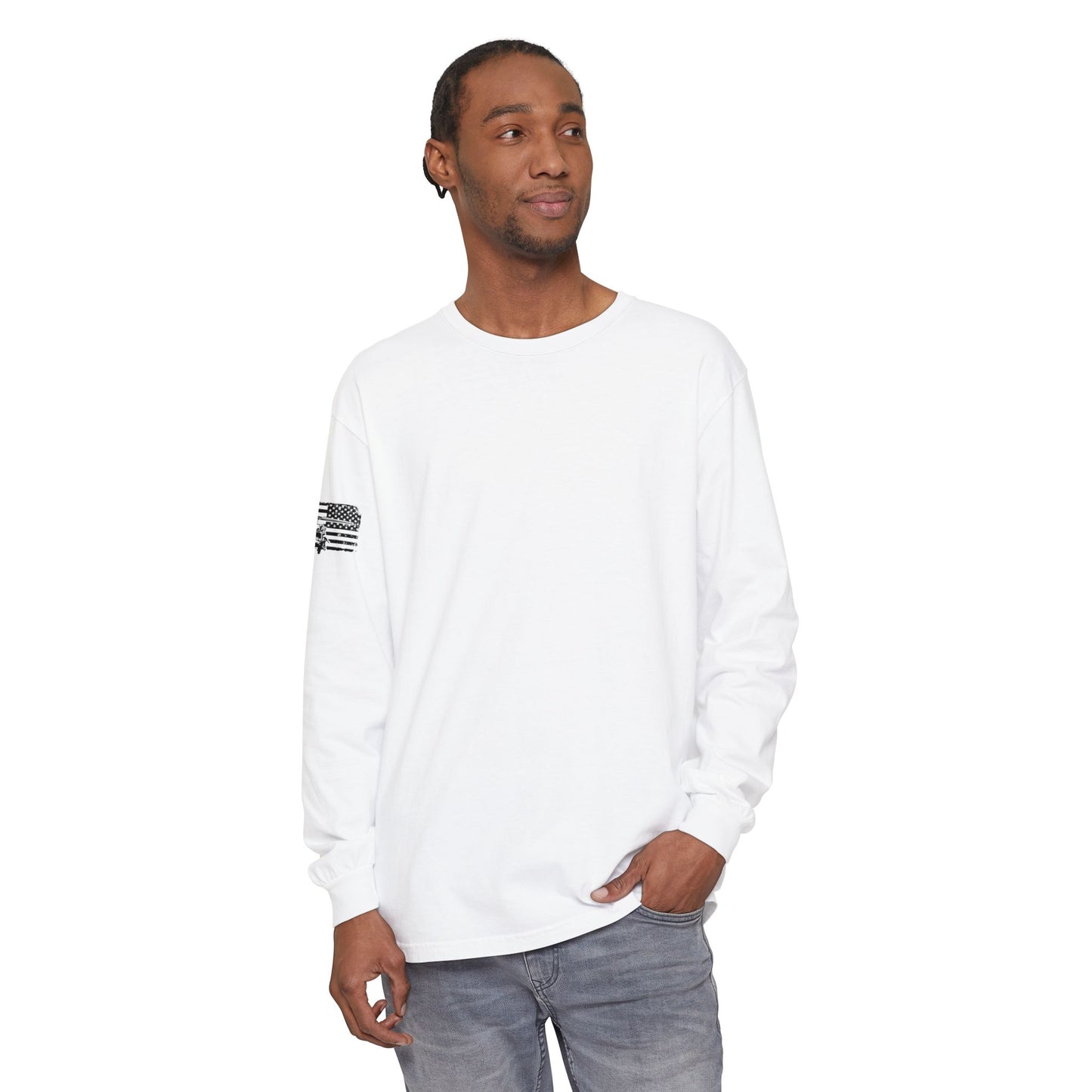 Blackhawk Helicopter Flag Long Sleeve Tee