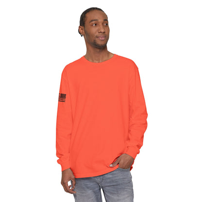 Chinook Helicopter American Flag Long Sleeve Tee
