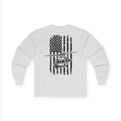 American Flag Blackhawk Long Sleeve Tee