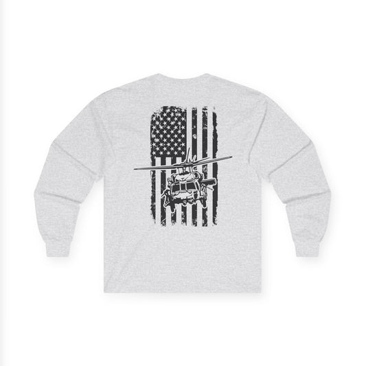 American Flag Blackhawk Long Sleeve Tee