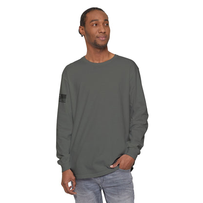 Chinook Helicopter American Flag Long Sleeve Tee