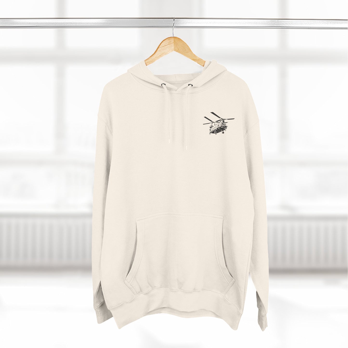 Military Helicopter Hoodie — Tactical CH-47 Chinook Flag Design