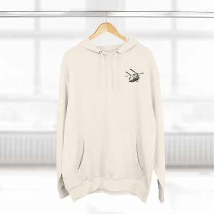 Military Helicopter Hoodie — Tactical CH-47 Chinook Flag Design
