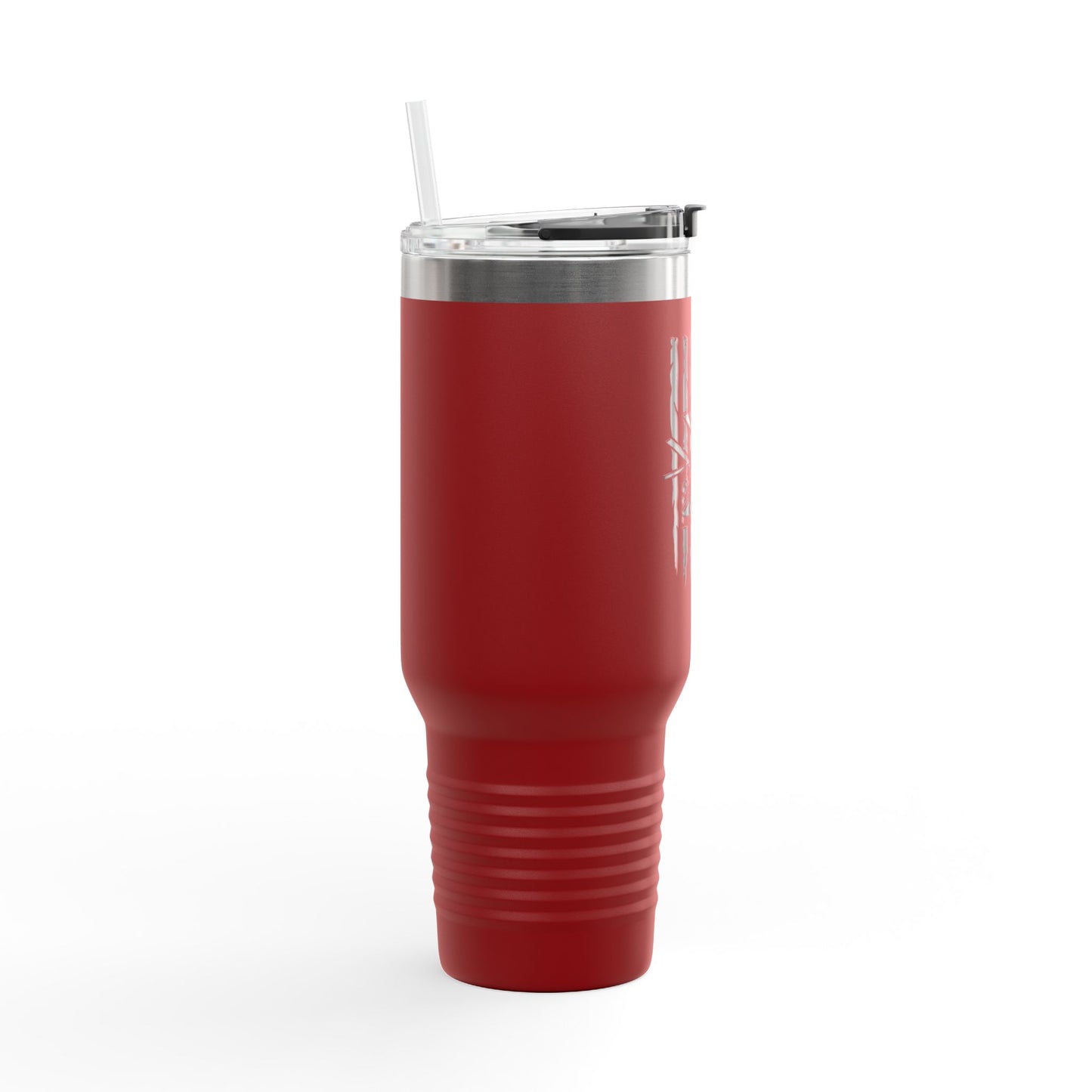 40oz Insulated Travel Mug — American Flag with Chinook Helicopter Graphic