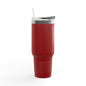 40oz Insulated Travel Mug — American Flag with Chinook Helicopter Graphic