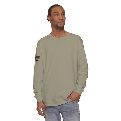 Chinook Helicopter American Flag Long Sleeve Tee