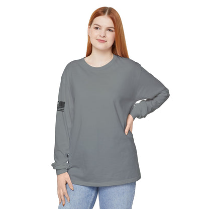 Chinook Helicopter American Flag Long Sleeve Tee