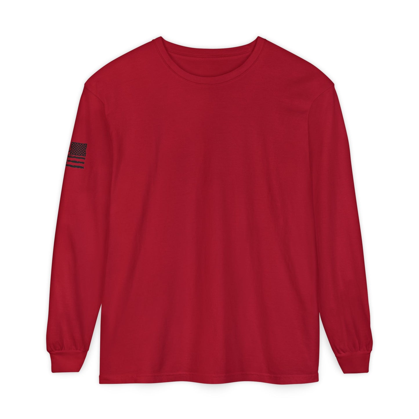 Chinook Helicopter American Flag Long Sleeve Tee