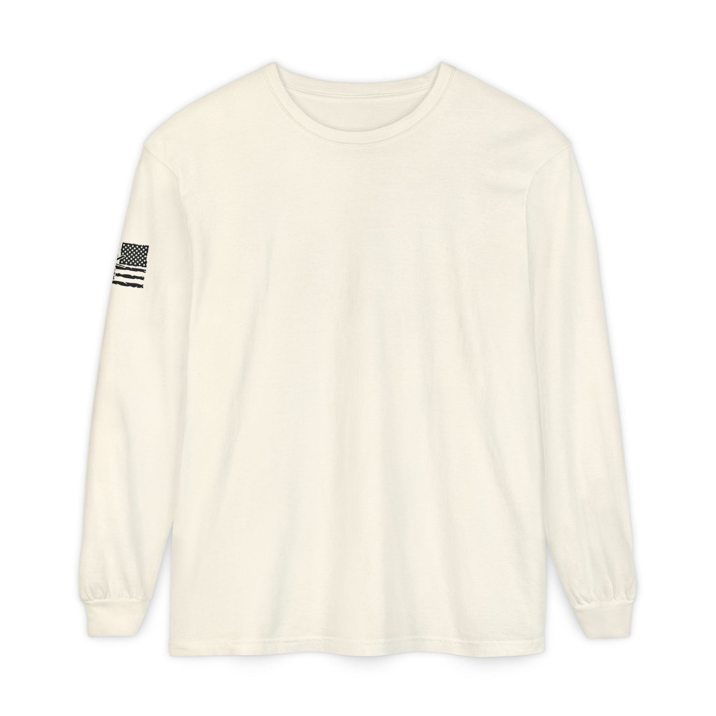 Chinook Helicopter American Flag Long Sleeve Tee