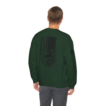 Chinook Helicopter American Flag Crewneck Sweatshirt – Chopper Design