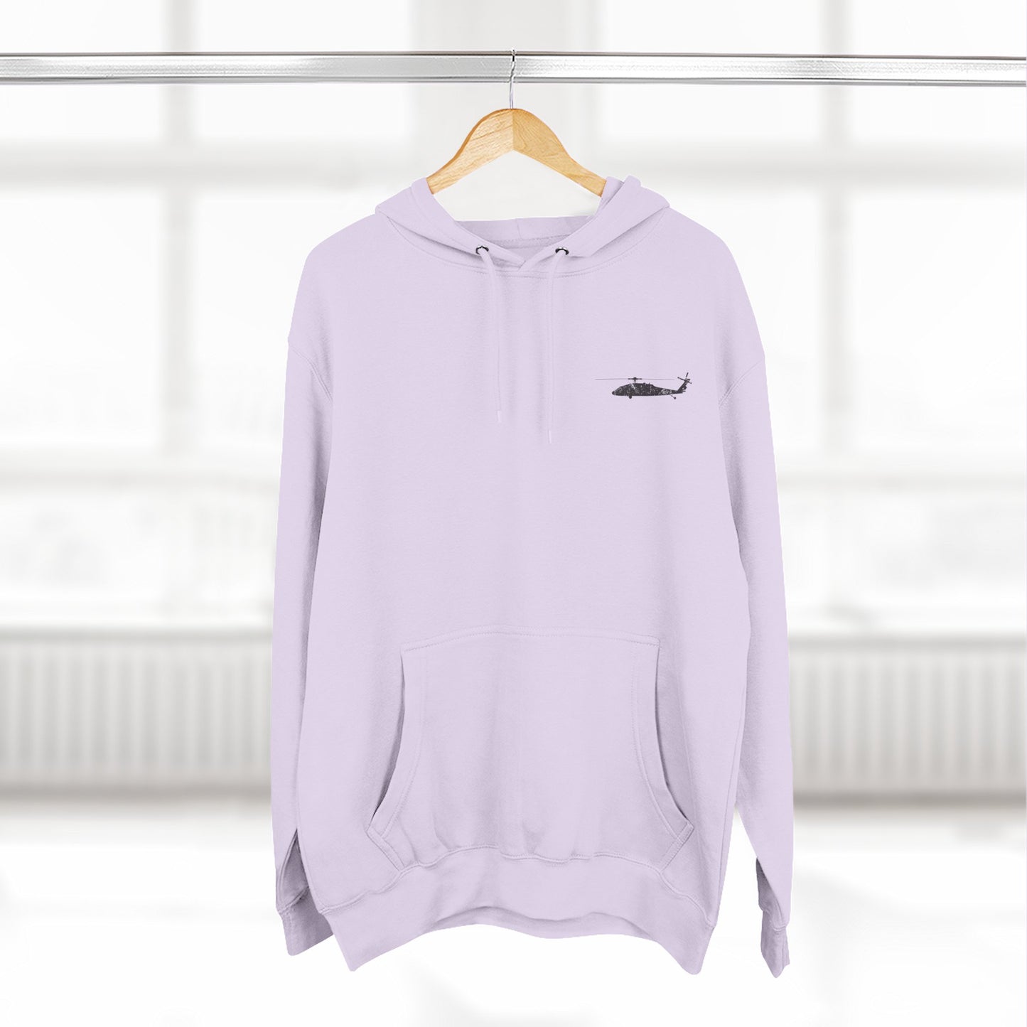 Helicopter Rescue Hoodie — Vintage American Flag Airlift Graphic