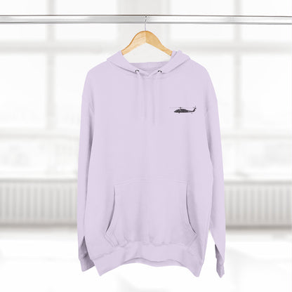Helicopter Rescue Hoodie — Vintage American Flag Airlift Graphic