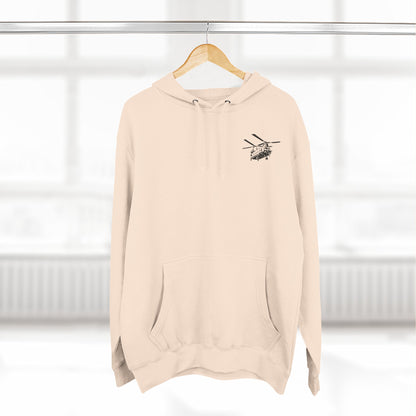 Military Helicopter Hoodie — Tactical CH-47 Chinook Flag Design