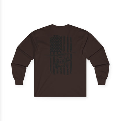 American Flag Blackhawk Long Sleeve Tee
