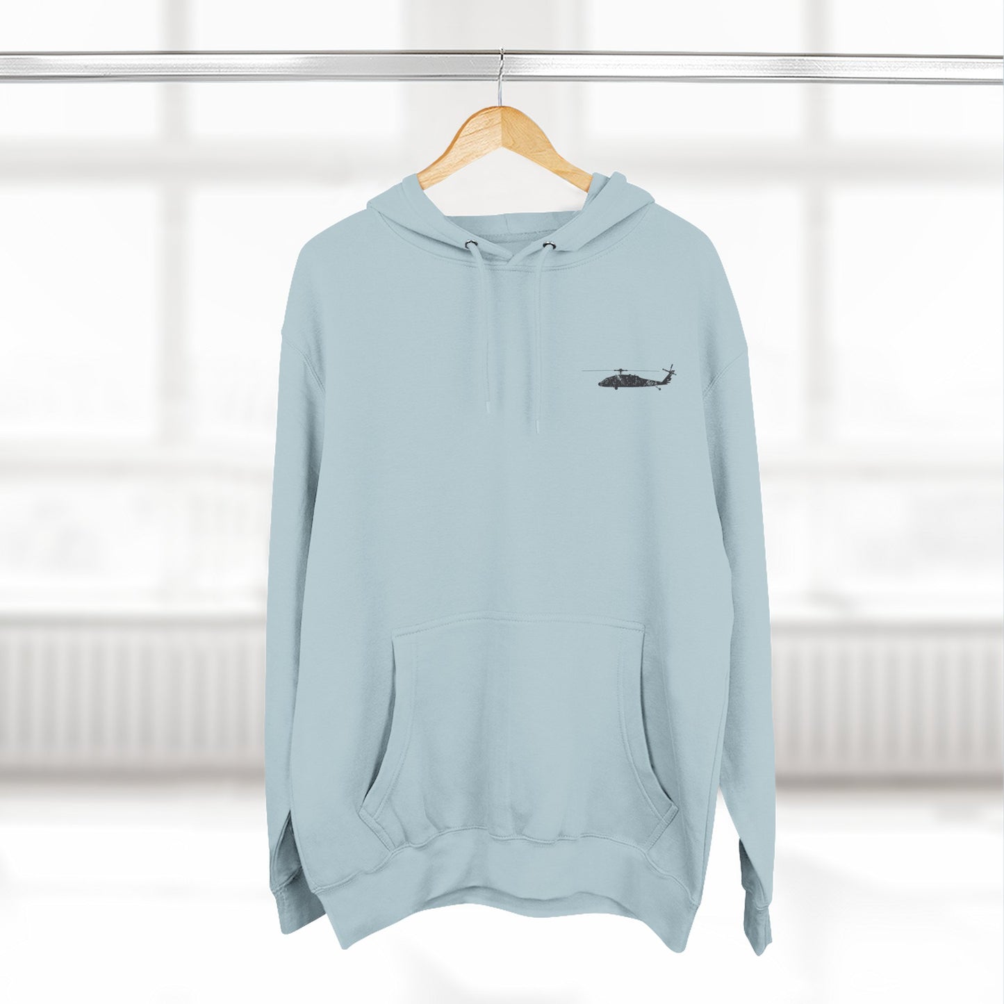 Helicopter Rescue Hoodie — Vintage American Flag Airlift Graphic