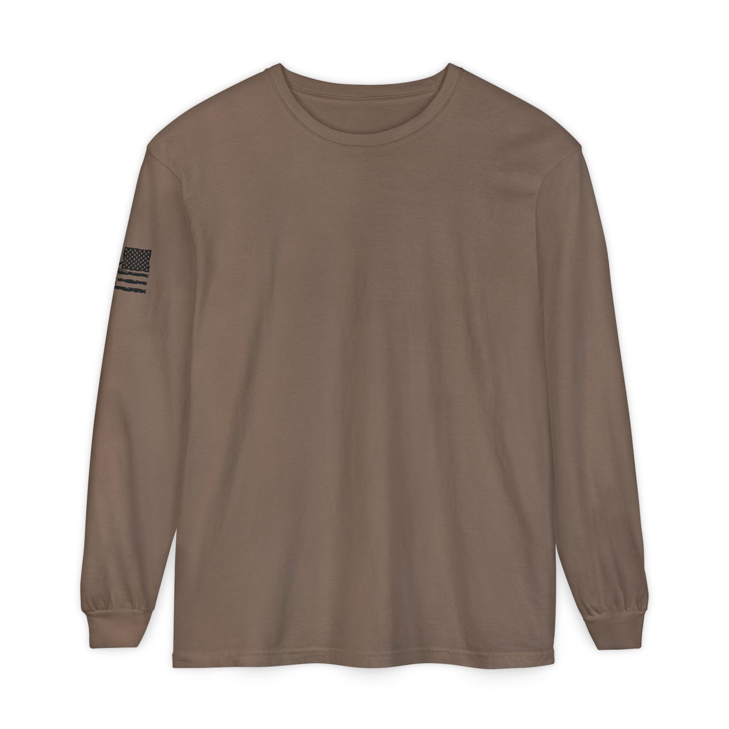 Chinook Helicopter American Flag Long Sleeve Tee