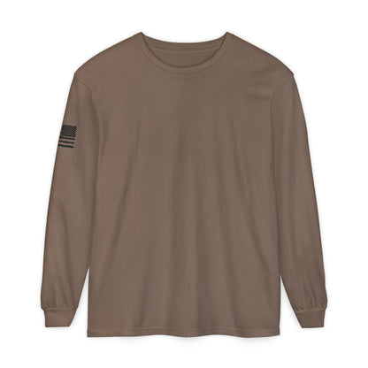 Chinook Helicopter American Flag Long Sleeve Tee