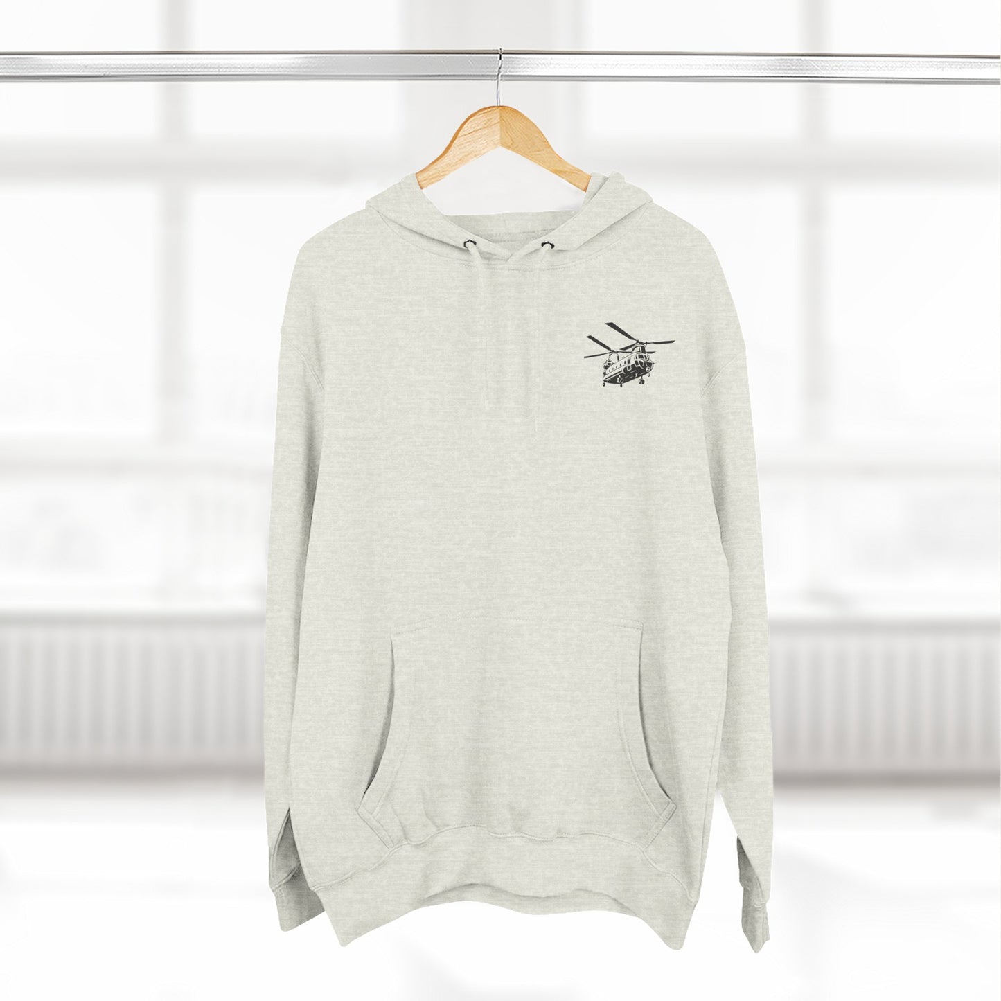 Military Helicopter Hoodie — Tactical CH-47 Chinook Flag Design
