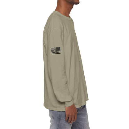 Chinook Helicopter American Flag Long Sleeve Tee