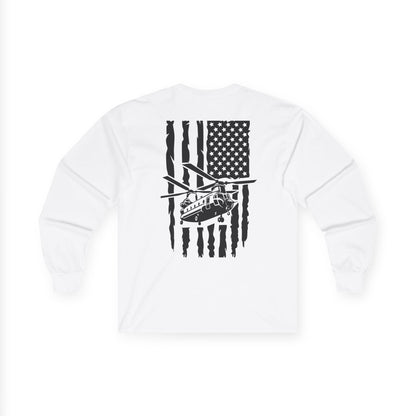 American Flag Chinook Long Sleeve Tee