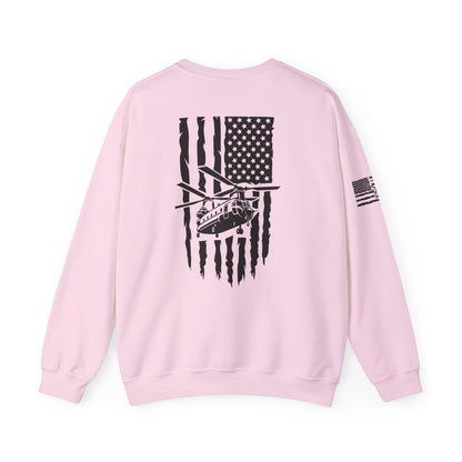 Chinook Helicopter American Flag Crewneck Sweatshirt – Chopper Design
