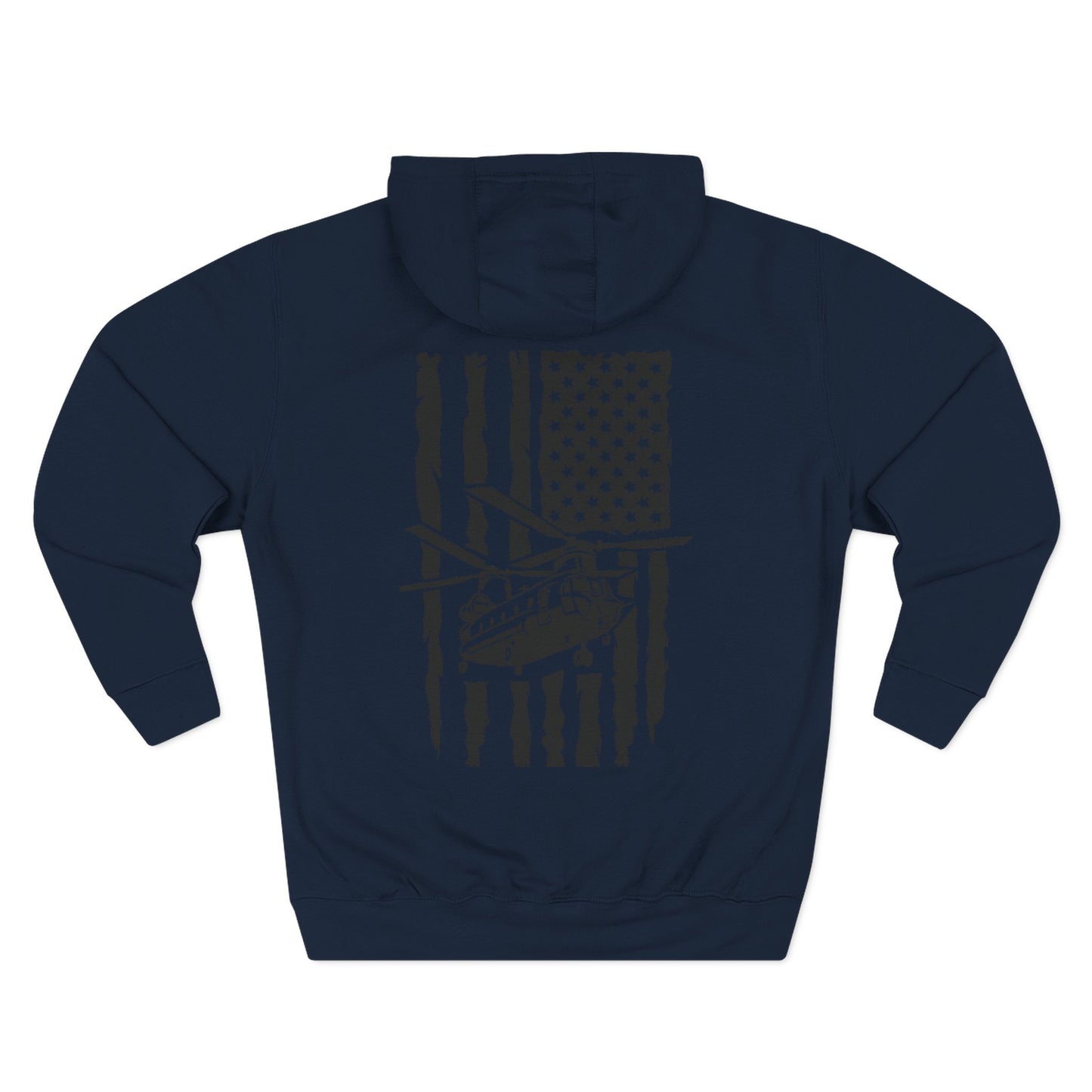 Military Helicopter Hoodie — Tactical CH-47 Chinook Flag Design