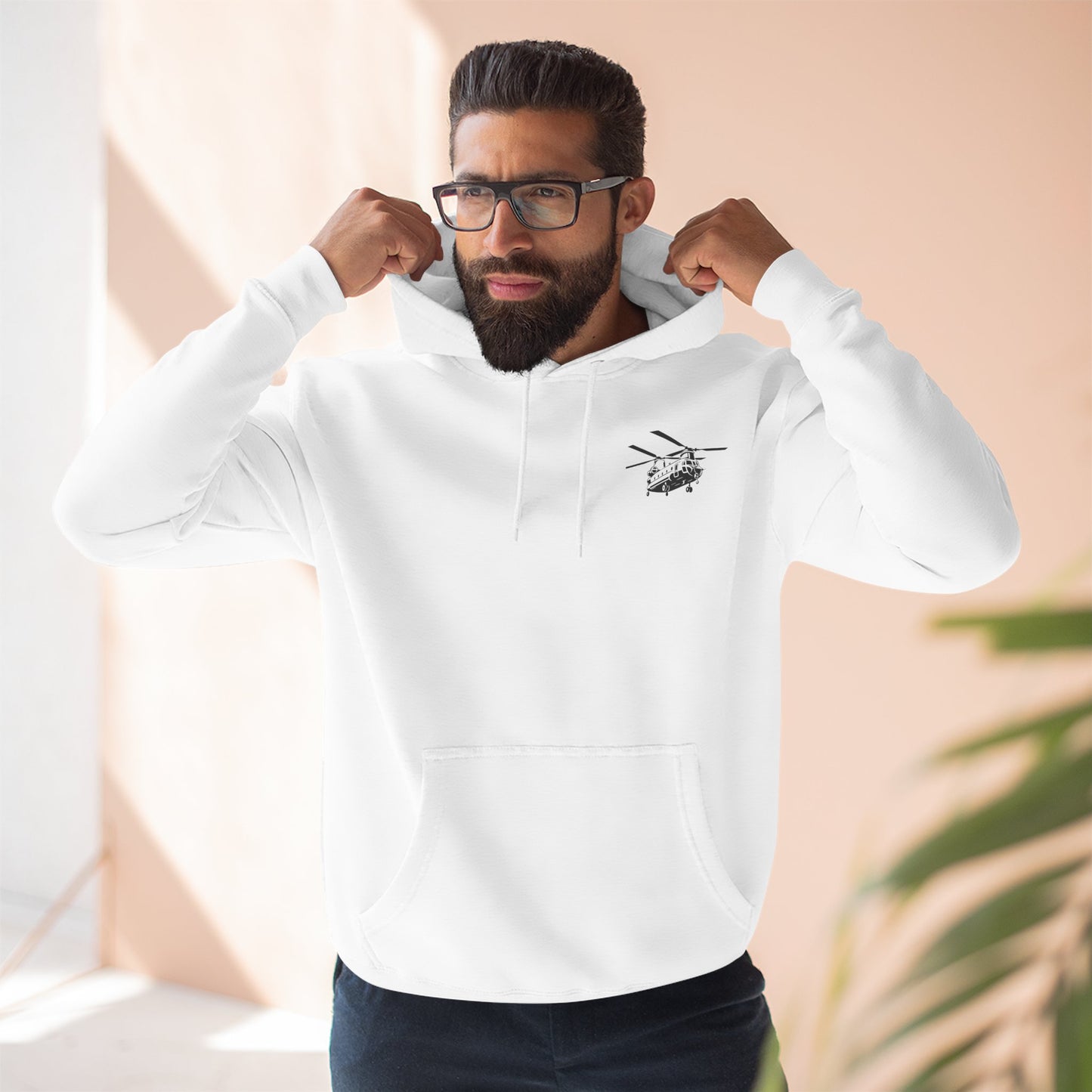 Military Helicopter Hoodie — Tactical CH-47 Chinook Flag Design