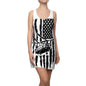 Racerback Dress — Monochrome US Flag with Chinook Graphic
