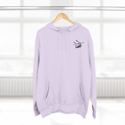 Military Helicopter Hoodie — Tactical CH-47 Chinook Flag Design