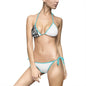 Black & White Abstract Triangle Bikini — Women's Tie-Side Swimsuit