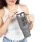 40oz Insulated Travel Mug — American Flag with Chinook Helicopter Graphic