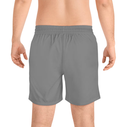 Men's Swim Shorts — Black American Flag Chinook Helicopter Graphic