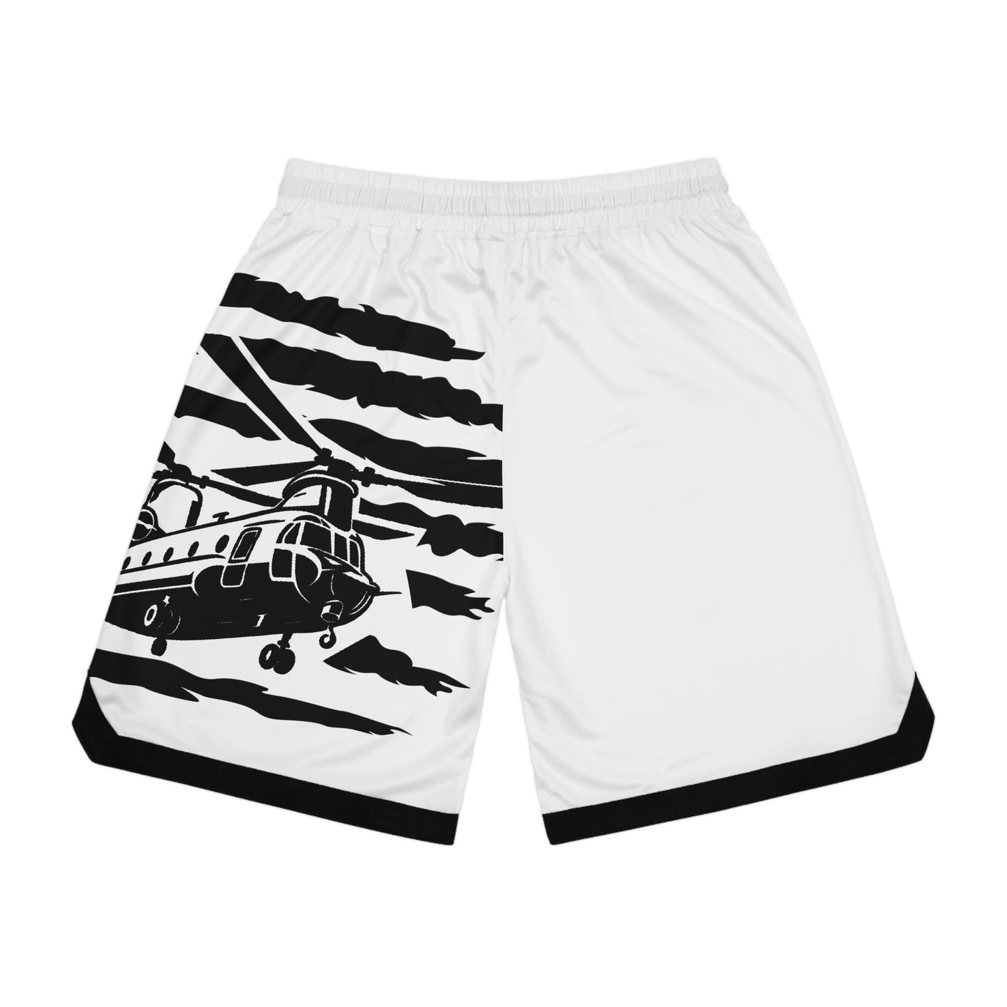 Patriotic Chinook Military Helicopter Basketball Shorts