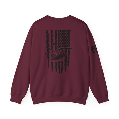 Chinook Helicopter American Flag Crewneck Sweatshirt – Chopper Design