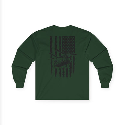 American Flag Chinook Long Sleeve Tee
