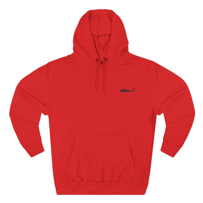 Helicopter Rescue Hoodie — Vintage American Flag Airlift Graphic