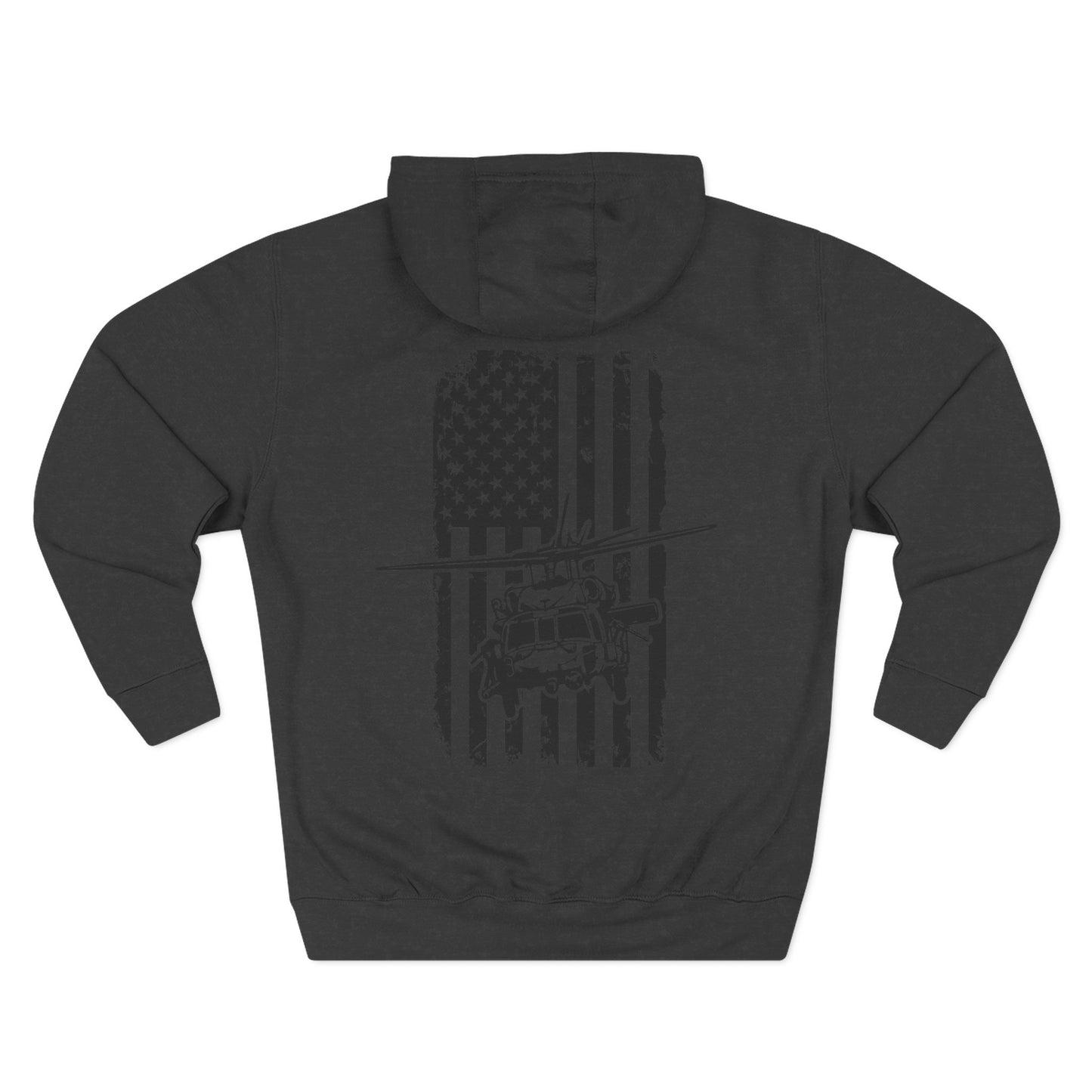 Helicopter Rescue Hoodie — Vintage American Flag Airlift Graphic