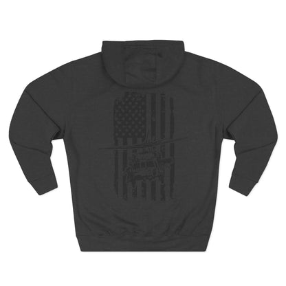 Helicopter Rescue Hoodie — Vintage American Flag Airlift Graphic