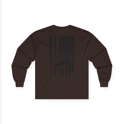 American Flag Chinook Long Sleeve Tee